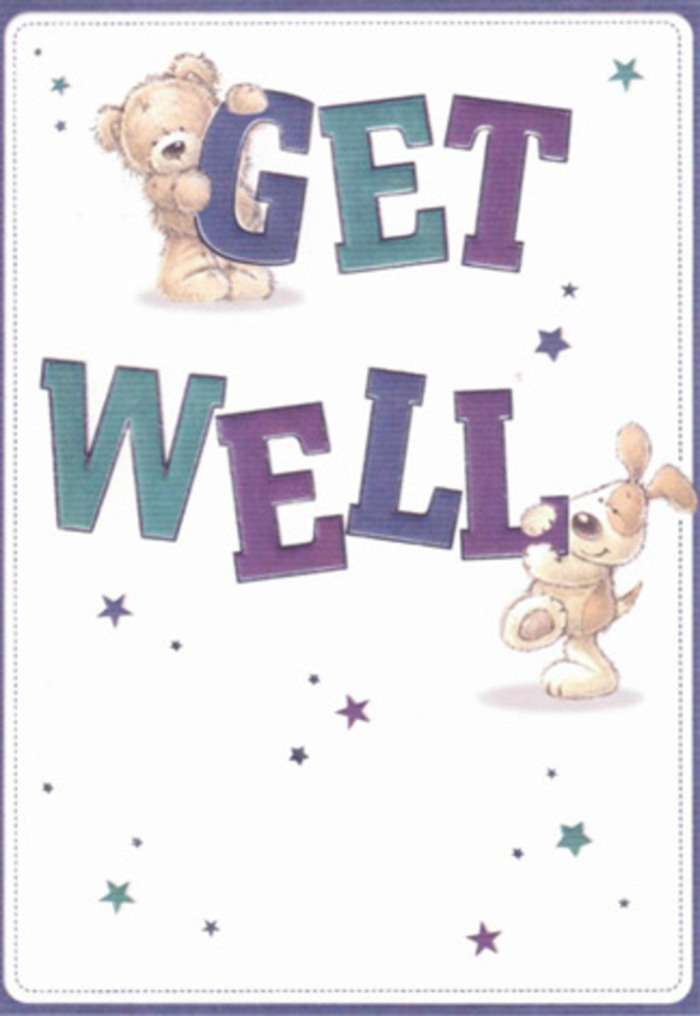This delightful get well card encapsulates the nurturing spirit that Upper Clapton is known for, effortlessly weaving together artistry and heartfelt encouragement. Gentle illustrations of a teddy bear and a lively puppy take centre stage, their plush bodies rendered with such inviting softness that the fur seems to brush against the page. Their joyful interaction-one holding the word 'GET,' the other supporting 'WELL'-turns a simple sentiment into a lively exchange, reminiscent of the everyday interactions you'll find among neighbours along Upper Clapton Road. Scattered throughout the composition, whimsical stars dance in hues of violet and teal, akin to the finishing touches a florist might add to a bouquet destined for a get well delivery nearby. The typography commands attention in bold, confident strokes, its purples and aquas lending a mood of calm reassurance. The crisp cream background allows the characters and colours to shine, offering an atmosphere as airy and revitalising as an early morning breeze from Millfields Park. The card's tactility-the fluffy bear, the velvety floppy ears-invites an almost physical connection, reinforcing the power of touch and care. Envision sending this card alongside a bouquet from a local shop; together, their combined warmth and positivity would undoubtedly brighten the path to recovery for anyone in Upper Clapton.